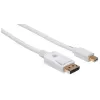 Techly ICOC MDP-010T4K Καλώδιο DisplayPort 1 m Mini DisplayPort Λευκό