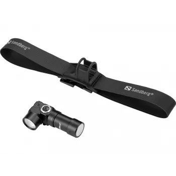 Sandberg Headlamp 500 Duo, φακός κεφαλής, μαύρο, αλουμίνιο, IP44, LED, 25 lm