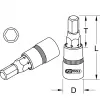 KS Tools 1/4 inch καρυδάκι bit εξάγωνο εσωτερικό, 5 mm (911.1438)
