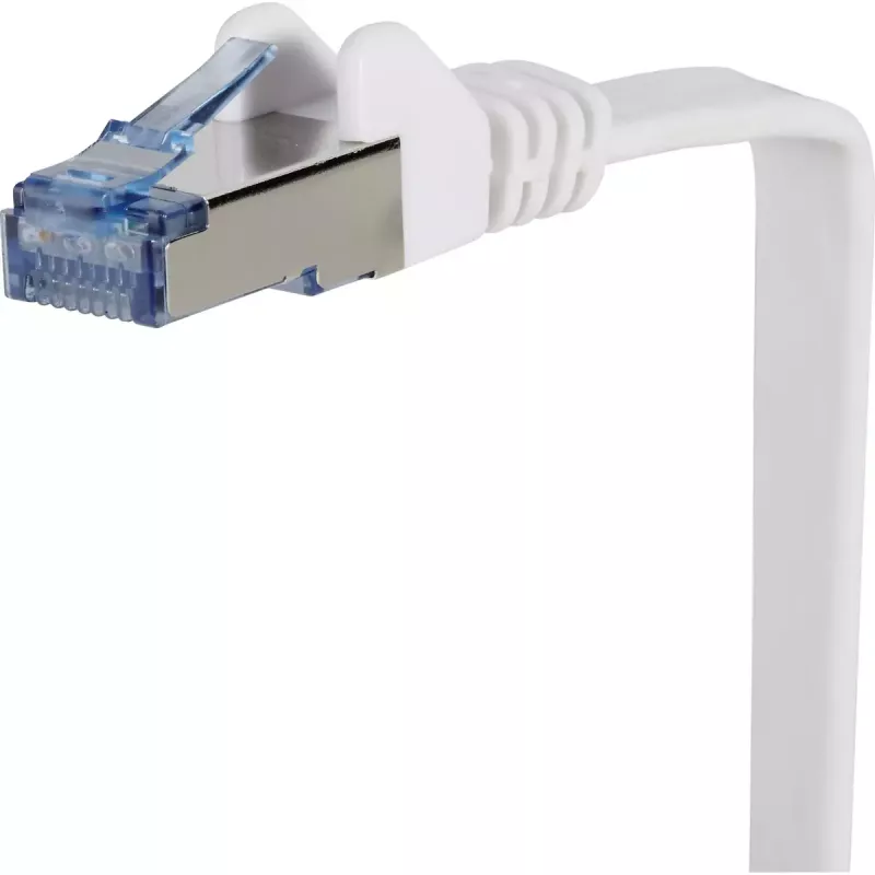 Renkforce 1383279 καλώδιο δικτύου RJ45 Cat6a U/FTP, 0,5 m, πολύ εύκαμπτο, ανθεκτικό στη φλόγα, γκρι