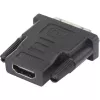 Renkforce 1404076 αντάπτορας HDMI σε DVI, θηλυκό HDMI σε αρσενικό DVI-D 24+1 ακίδων, μαύρος