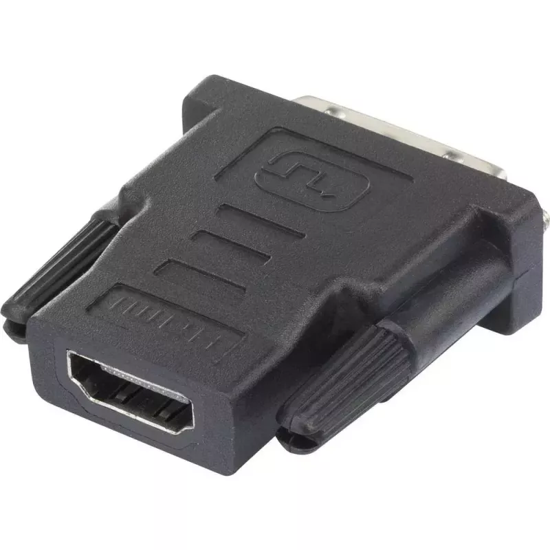 Renkforce 1404076 αντάπτορας HDMI σε DVI, θηλυκό HDMI σε αρσενικό DVI-D 24+1 ακίδων, μαύρος
