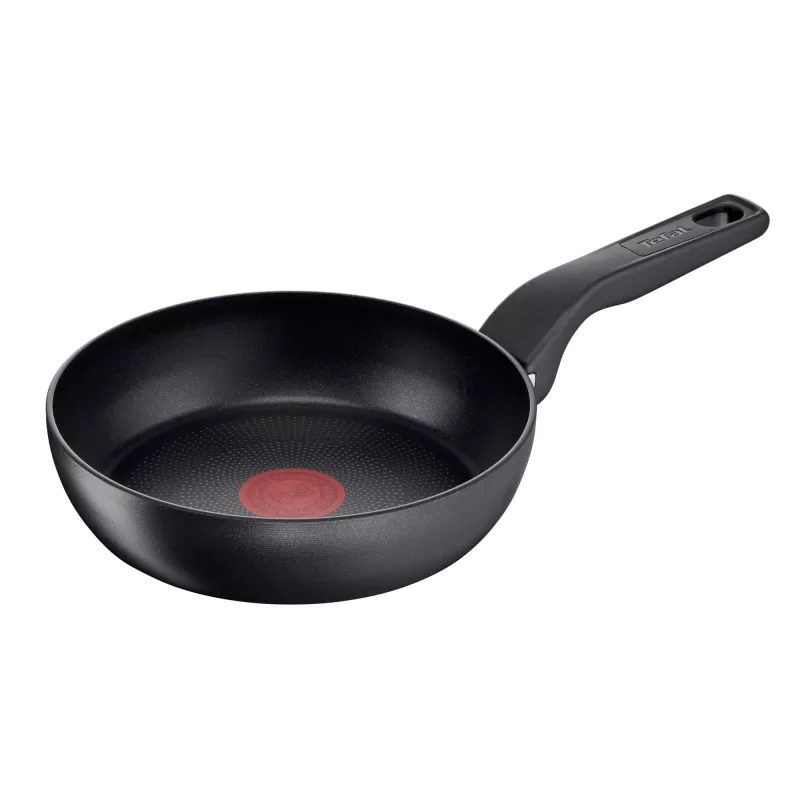 Tefal Hard Titanium Pro G28990 σετ τηγανιών, 2 τεμ., επίστρωση τιτανίου, αλουμίνιο, επαγωγή, 175°C, μαύρο