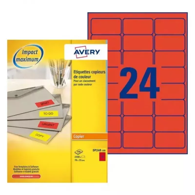 Αυτοκόλλητη ετικέτα εκτυπωτή AVERY DP24R-100