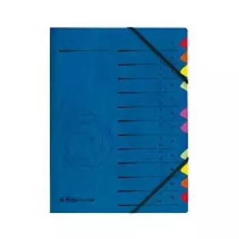Herlitz 5001128 Οργανωτής A4, 12 θήκες, μπλε, 2 λαστιχάκια