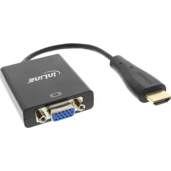 InLine Μετατροπέας HDMI σε VGA με είσοδο ήχου Έξοδος HDMI VGA και στερεοφωνικός ήχος