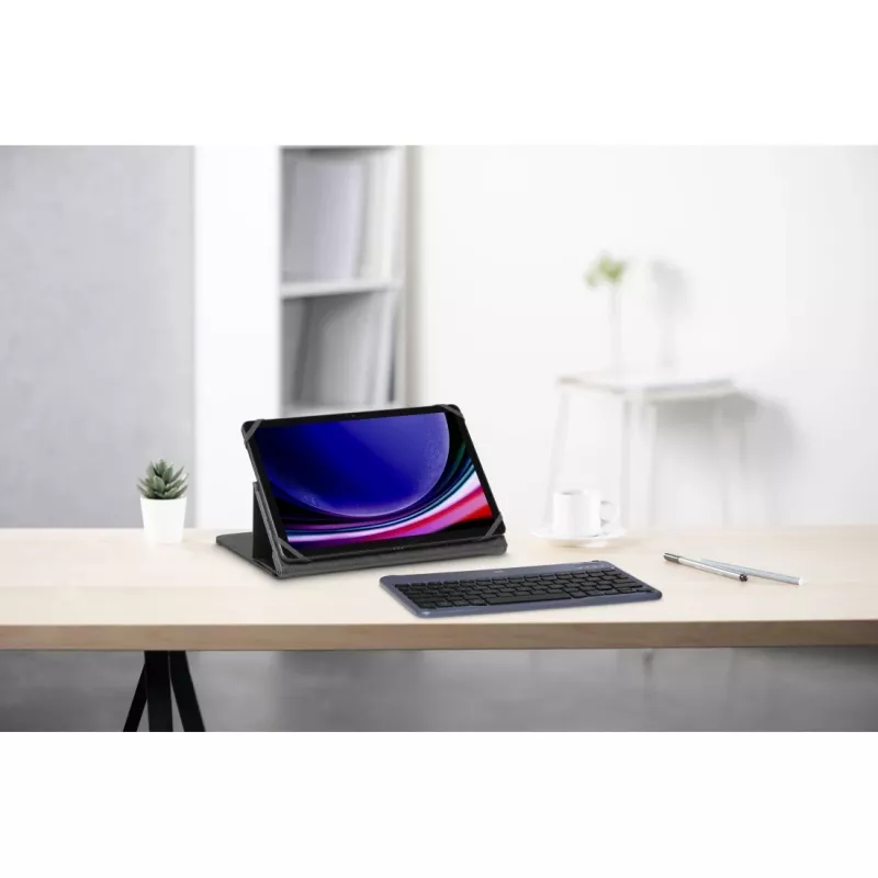 Hama Travel 500 θήκη με πληκτρολόγιο Bluetooth για tablet 7–11 ιντσών, QWERTZ (DE), μαύρη
