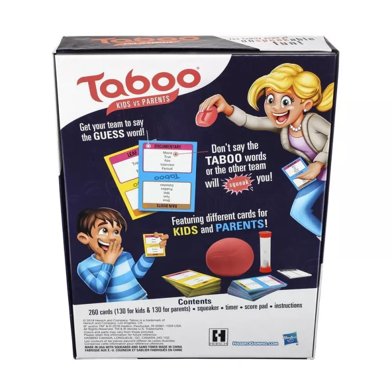 Hasbro Taboo Kids vs. Parents, 8 yr(s), οικογενειακό παιχνίδι