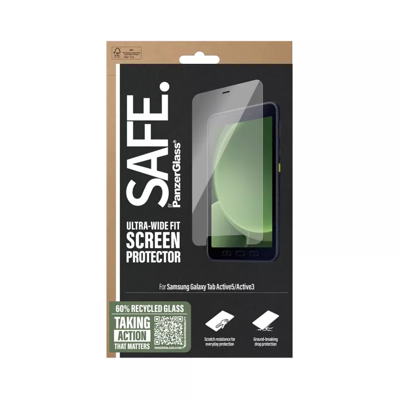 PanzerGlass SAFE. by ® προστασία οθόνης Samsung Galaxy Tab Active5 | Active3 | Ultra-Wide Fit