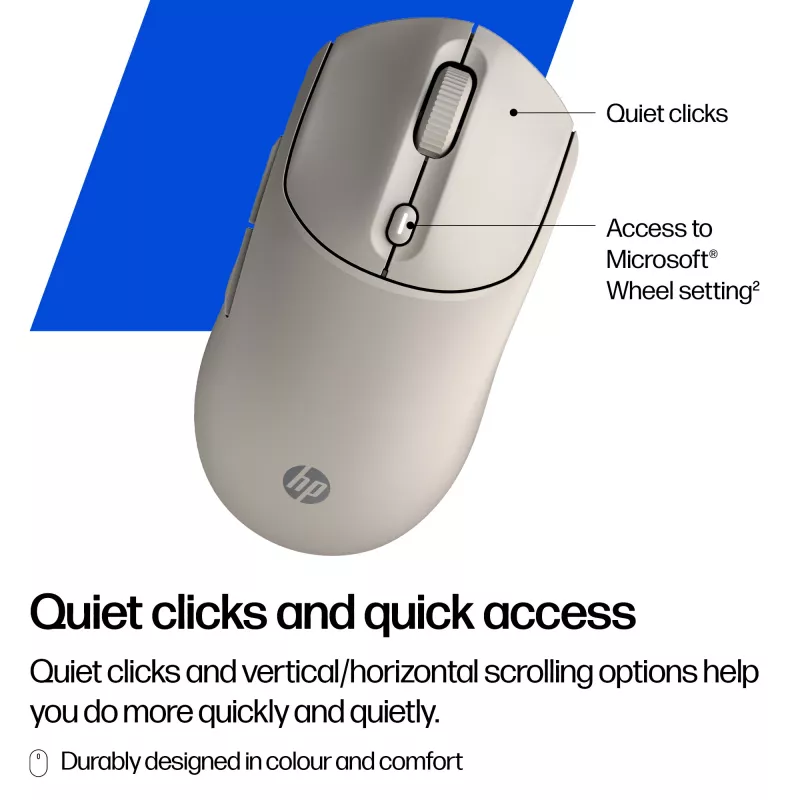 Ασύρματο ποντίκι HP 400 Quiet μαύρο — αμφίχειρο, RF & Bluetooth, 6000 DPI, 5 κουμπιά