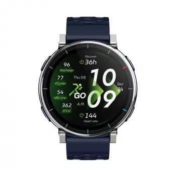 Smartwatch Amazfit W2558GL2N — 1,32 ίντσες (3,35 cm) AMOLED 466×466 px, GPS, 365 mAh, Λουράκι σιλικόνης (μπλε)