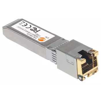 Intellinet Μονάδα πομποδέκτη, 10 Gigabit χαλκός SFP+, θύρα 10GBase-T (RJ45), 30 m, ταχύτητα μεταφοράς δεδομένων έως 10 Gbit/s με καλωδίωση Cat6a, Ethernet, Fiber/οπτική ίνα, συμβατό με MSA, ισοδύναμο με Cisco MA-SFP-10G-T, τρία χρόνια εγγύηση