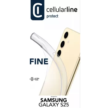 Cellularline Fine - Galaxy S25, θήκη, Samsung, Galaxy S25, 16,1 cm (6,36 ίντσες), διαφανές