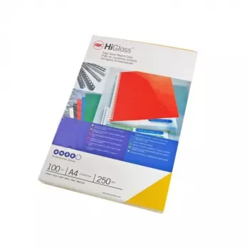 GBC εξώφυλλα βιβλιοδεσίας HiGloss A4 250 g/m², A4, χαρτόνι, μαύρο, γυαλιστερό, 250 g/m², 100 τεμ.