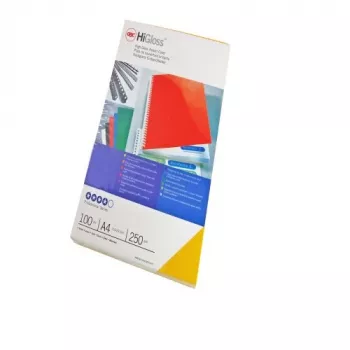 GBC εξώφυλλα βιβλιοδεσίας HiGloss A4 250 g/m², A4, χαρτόνι, μαύρο, γυαλιστερό, 250 g/m², 100 τεμ.