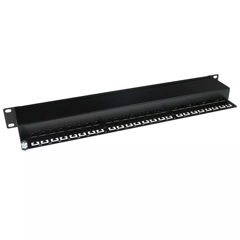ACT Patchpanel CAT5E θωρακισμένο 24 θυρών με κάλυμμα