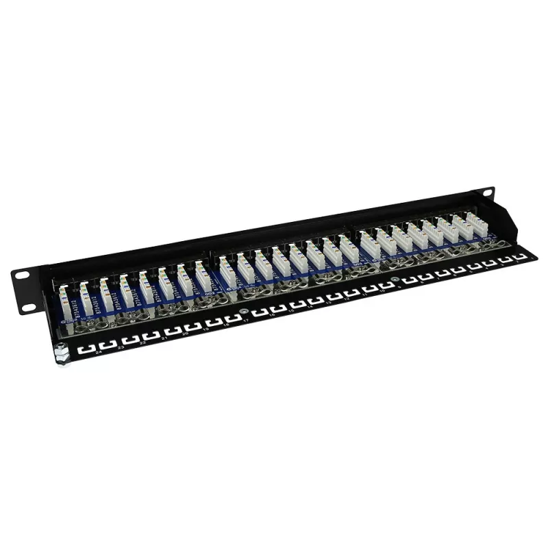 ACT Patchpanel CAT5E θωρακισμένο 24 θυρών με κάλυμμα