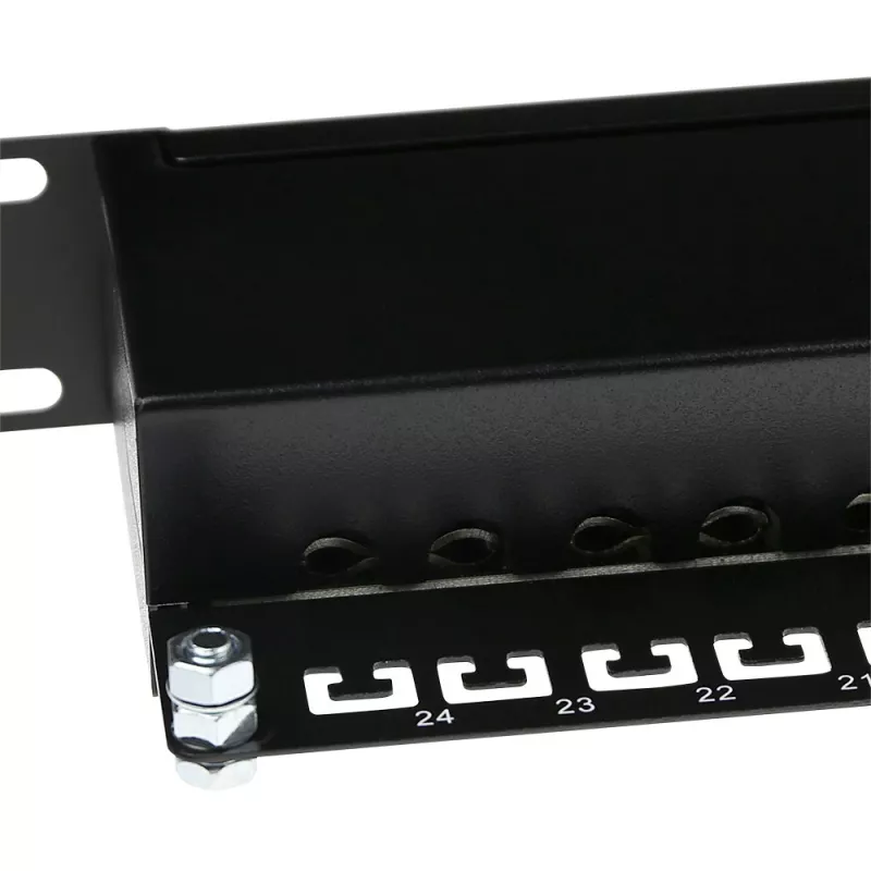 ACT Patchpanel CAT5E θωρακισμένο 24 θυρών με κάλυμμα