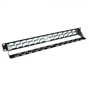 ACT 24-Port Keystone jack 45 μοιρών patchpanel χωρίς υποδοχές