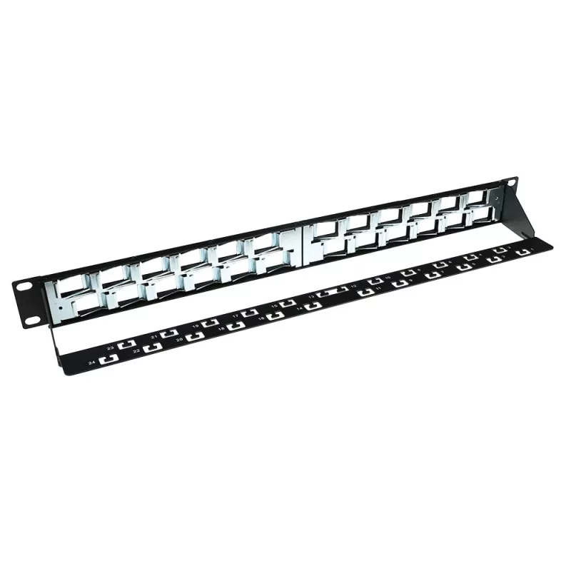 ACT 24-Port Keystone jack 45 μοιρών patchpanel χωρίς υποδοχές