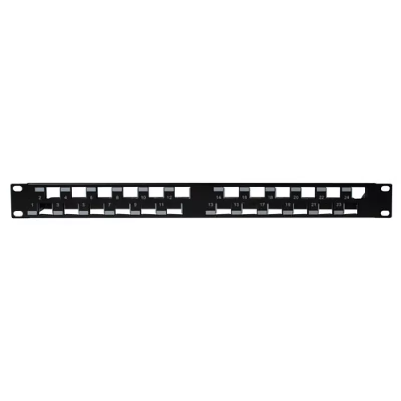ACT 24-Port Keystone jack 45 μοιρών patchpanel χωρίς υποδοχές