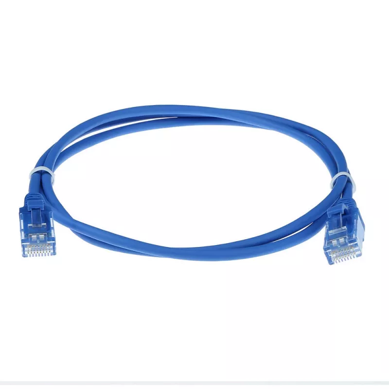 ACT μπλε 7 μέτρα LSZH U/UTP CAT6 Datacenter Slimline καλώδιο patch με βύσματα RJ45