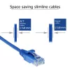 ACT μπλε 7 μέτρα LSZH U/UTP CAT6 Datacenter Slimline καλώδιο patch με βύσματα RJ45