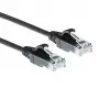 ACT μαύρο 10 μέτρα LSZH U/UTP CAT6 Slimline καλώδιο patch για κέντρα δεδομένων με προστασία ασφάλισης και βύσματα RJ45