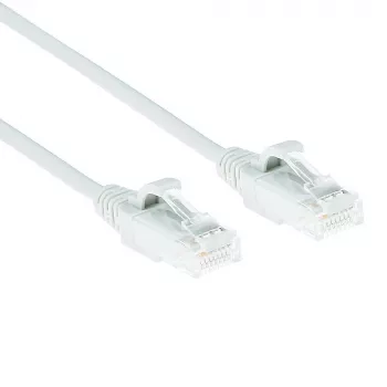 ACT λευκό 3 μέτρα LSZH U/UTP CAT6 Datacenter Slimline καλώδιο patch με βύσματα RJ45