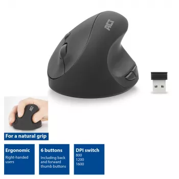 ACT ασύρματο εργονομικό ποντίκι 1600 DPI RF ασύρματο