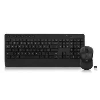 ACT ασύρματο σετ πληκτρολογίου-ποντικιού (Qwerty), αθόρυβο κλικ, φιλικό προς το περιβάλλον, από ανακυκλωμένα υλικά