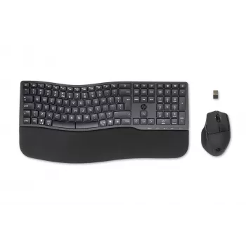 HP 680 Comfort Dual-Mode σετ πληκτρολογίου-ποντικιού, Full-Size (100%), ασύρματο, RF Wireless + Bluetooth, QWERTY, μαύρο, με ποντίκι