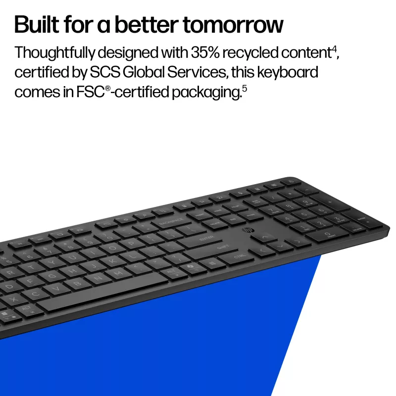 HP 490K Multi-Device Dual-Mode πληκτρολόγιο, Full-Size (100%), ασύρματο, USB + Bluetooth, QWERTY, μαύρο