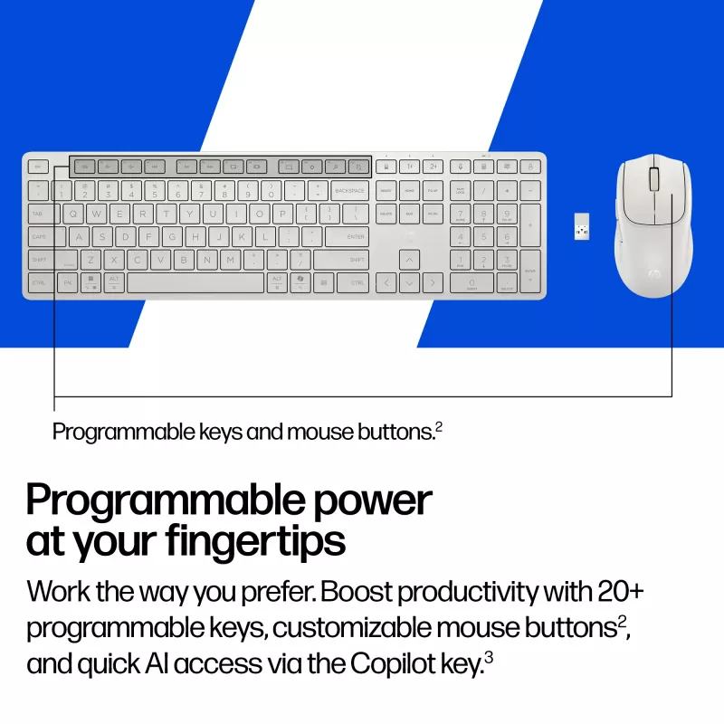 HP 490C Multi-Device Dual-Mode σετ πληκτρολογίου και ποντικιού, QWERTY