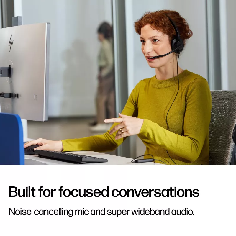 Ενσύρματο στερεοφωνικό headset HP Poly Mission 425 USB — Bulk, βάρος 132 g