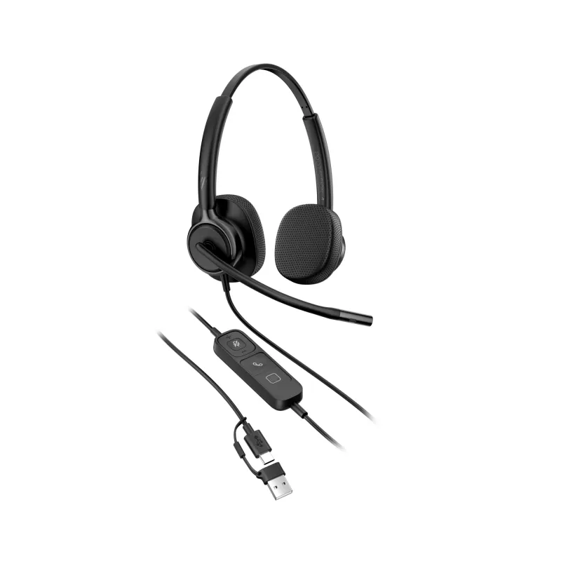 Ενσύρματο στερεοφωνικό headset HP Poly Mission 425 USB — Bulk, βάρος 132 g