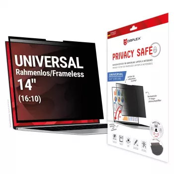 Displex PRIVACY SAFE αφαιρούμενο φίλτρο απορρήτου 2 όψεων για laptop/notebook (χωρίς πλαίσιο) 14'' (16:10)