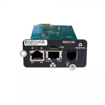 Vertiv Liebert IntelliSlot RDU120 - κάρτα δικτύου, προσαρμογέας απομακρυσμένης παρακολούθησης, RS-485, θύρα USB, πιστοποιημένο κυβερνοασφάλειας UL2900-1, 1 Gb Ethernet (RDU120)