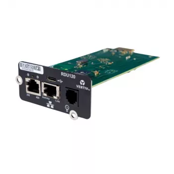 Vertiv Liebert IntelliSlot RDU120 - κάρτα δικτύου, προσαρμογέας απομακρυσμένης παρακολούθησης, RS-485, θύρα USB, πιστοποιημένο κυβερνοασφάλειας UL2900-1, 1 Gb Ethernet (RDU120)