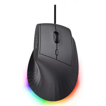 Gaming ποντίκι TRUST GXT 145 Rexxa Δεξιόχειρας USB Type-A 12800 DPI, ενσύρματο, RGB τροχός, μαύρο