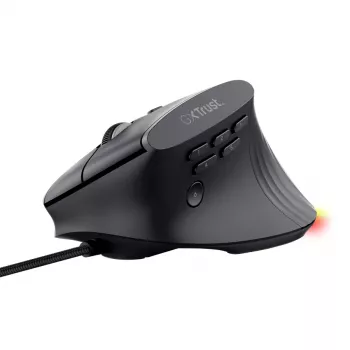 Gaming ποντίκι TRUST GXT 145 Rexxa Δεξιόχειρας USB Type-A 12800 DPI, ενσύρματο, RGB τροχός, μαύρο