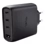 TRUST Maxo 65W AC γρήγορος φορτιστής εσωτερικού χώρου, 3× USB-C, μέγιστο 20V, καλώδιο 2m, μαύρος