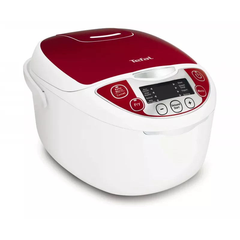 Tefal Multicook Pro 12 Προγράμματα, 1,8 L, 750 W, Κόκκινο, Λευκό, Κεραμικό, LCD, 24 h
