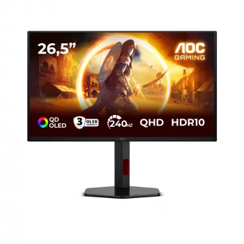 AOC G4 Q27G4ZDR Οθόνη υπολογιστή 67,3 cm (26,5 ίντσες) 2560 x 1440 Pixel Quad HD QD-OLED Μαύρο, Κόκκινο