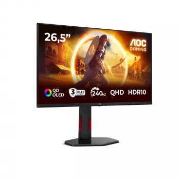 AOC G4 Q27G4ZDR Οθόνη υπολογιστή 67,3 cm (26,5 ίντσες) 2560 x 1440 Pixel Quad HD QD-OLED Μαύρο, Κόκκινο