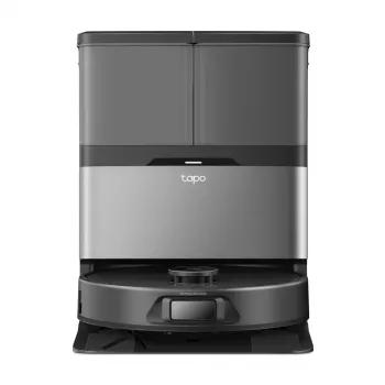 Ρομποτική σκούπα TP-Link Tapo RV50 Pro Omni — δοχείο σκόνης 0,28 L, μπαταρία 5200 mAh, βάση με δεξαμενή σκόνης 3 L