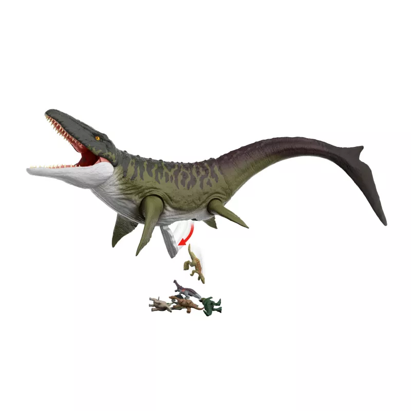 Jurassic World Rebirth Super Colossal Mosasaurus Φιγούρα δράσης, παιχνίδι δεινόσαυρου