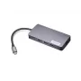 Προσαρμογέας docking Lenovo GX91M73946 USB-C ενσύρματος, 100 W, HDMI, VGA, 3x USB-A, αναγνώστης καρτών SD, Gigabit Ethernet, 4K@30Hz, γκρι