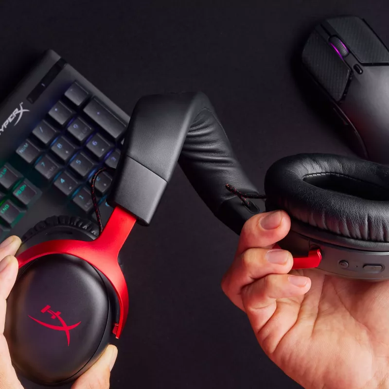 HyperX Cloud III Wireless - Gaming Headset, Μαύρο, Κίνα, over-ear, κλειστού τύπου, ενεργό, 155 mm
