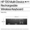 HP 720 επαναφορτιζόμενο ασύρματο πληκτρολόγιο πολλαπλών συσκευών